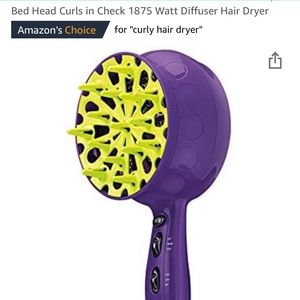 Bed Head curls in check hair dryer/diffuser